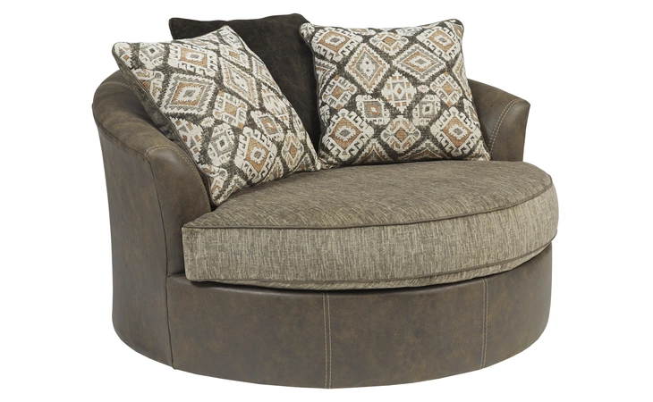 9130221 Abalone OVERSIZED SWIVEL ACCENT CHAIR