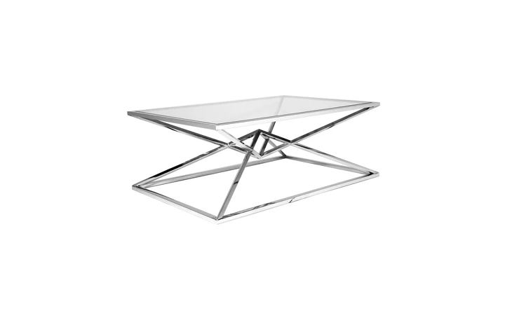 101546  PHOENIX CT SHINING STAINLESS STEEL FRAME WITH CLEAR GLASS TOP GY-CT-8031