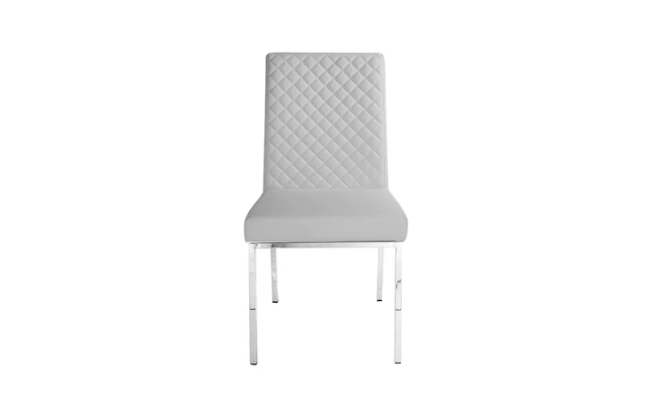 101682  CANTON DINING CHAIR - GY-DC-649 XX GREY LEATHERETTE
