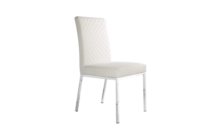 101684  CANTON DINING CHAIR - GY-DC-649 XX WHITE LEATHERETTE