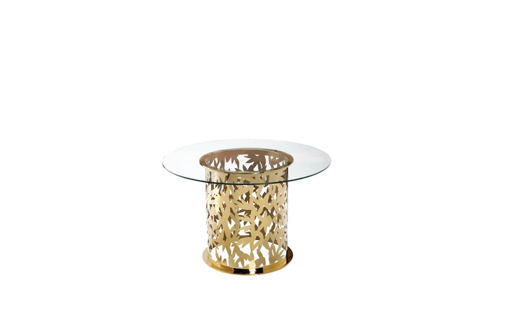 101732  LEAF DINING TABLE GOLD GY-DT-8158G