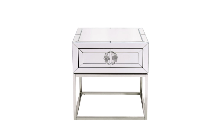 101934  LANGLEY MIRROR SIDE TABLE - 1 DRAWER GY-ET-8218-1