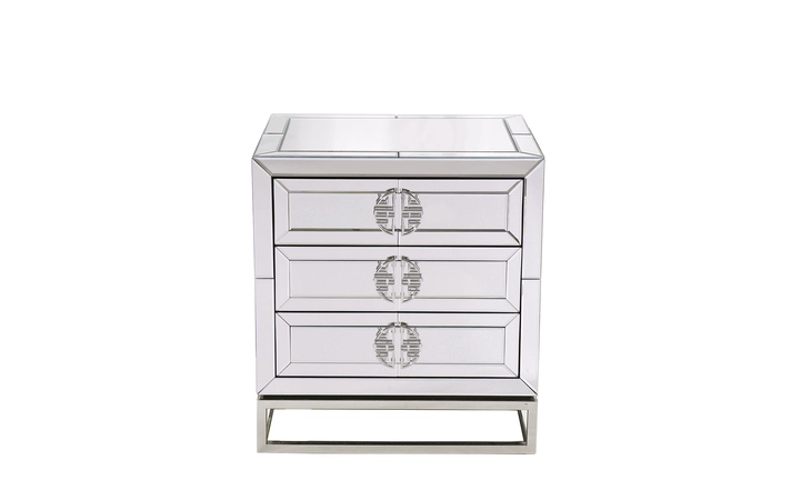 101935  LANGLEY MIRROR SIDE TABLE - 3 DRAWER GY-ET-8218-3