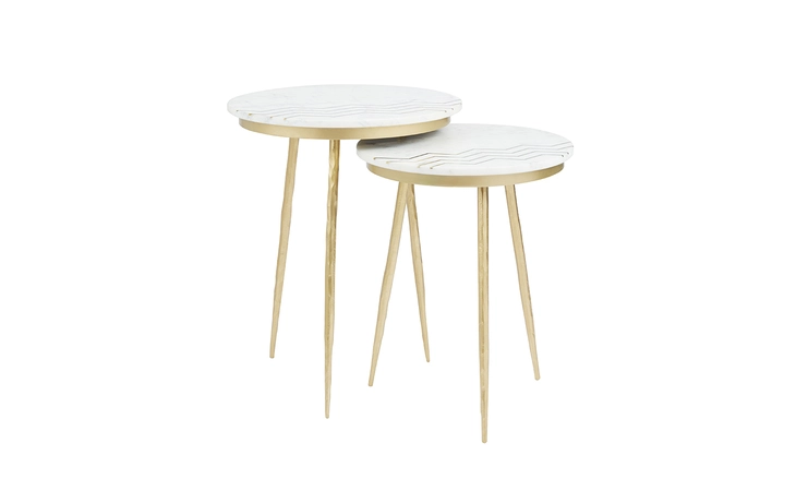 101950  BELVIN END TABLE WHITE  GY-52977 WHT