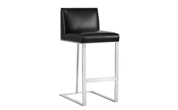 103720  DEAN BARSTOOL - STAINLESS STEEL - CANTINA BLACK