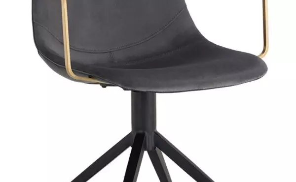 cassius swivel dining armchair - slate tint nightfall black by sunpan