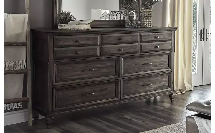 223033 AVENUE 8-DRAWER DRESSER WEATHERED BURNISHED BROWN COASTER  223033