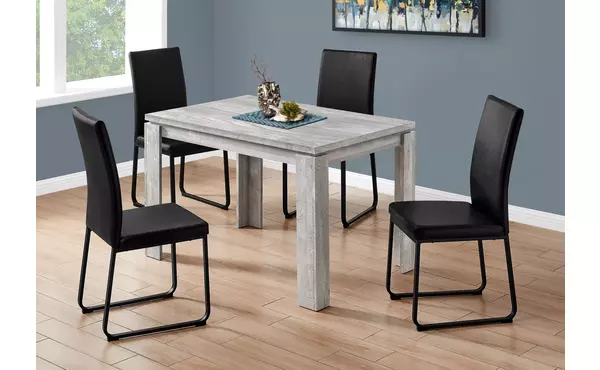 dining table - 32 x 48  - grey reclaimed wood-look by monarch specialties