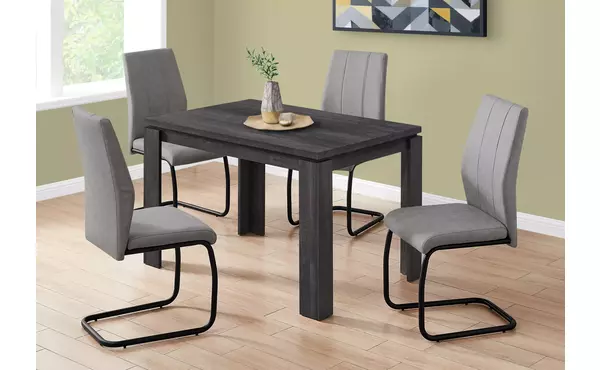 dining table - 32 x 48  - black reclaimed wood-look by monarch specialties