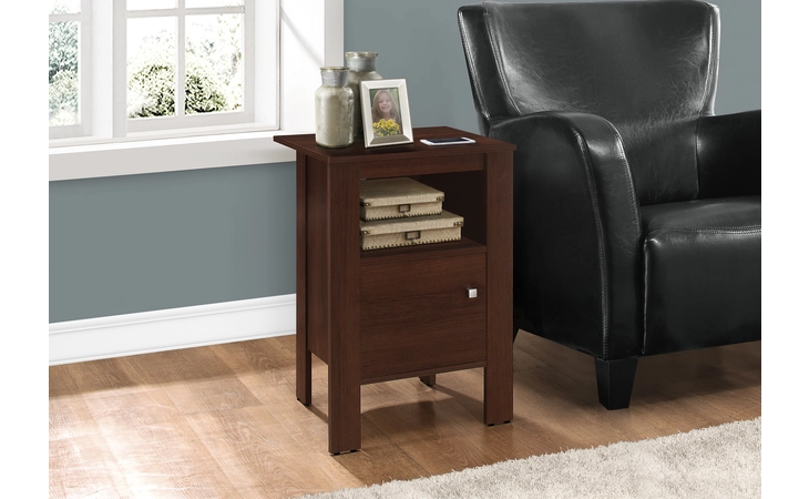 I2139  ACCENT TABLE - CHERRY NIGHT STAND WITH STORAGE