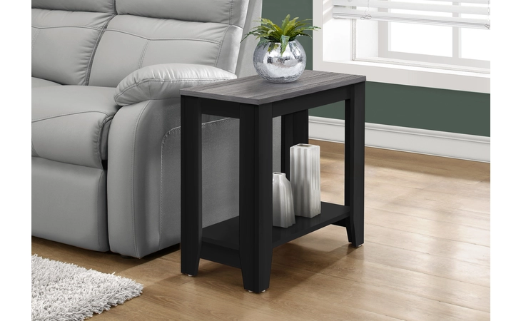 I3134  ACCENT TABLE - BLACK / GREY TOP