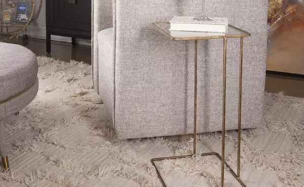 cadmus accent table, gold by uttermost