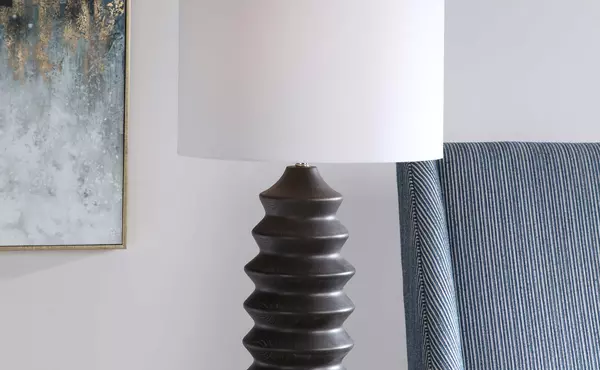 uplift table lamp, black by uttermost