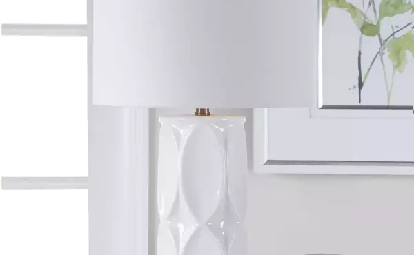 sinclair table lamp, white by uttermost