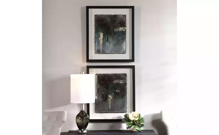 35366 RUSTIC PATINA FRAMED PRINTS, S/2 UTTERMOST  35366