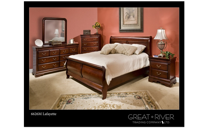 6626M46H  LAFAYETTE MAHOGANY DOUBLE BED