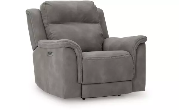 next-gen durapella slate pwr recliner/adj headrest by ashley