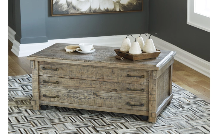 Naffenburg - Grayish Brown LIFT TOP COFFEE TABLE ASHLEY  T883-9