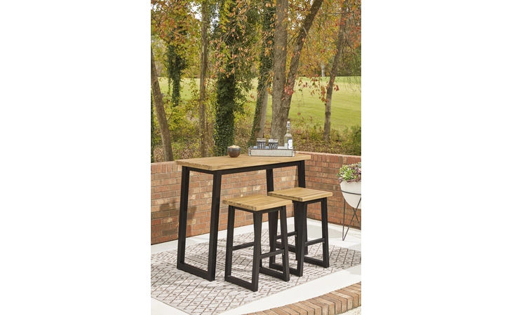 P220-113 Town Wood COUNTER TABLE SET (3/CN)