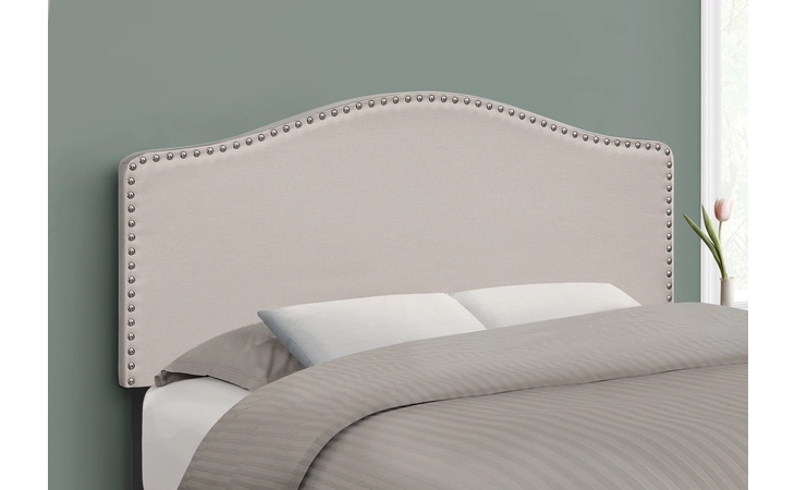 I6004F
 BED - FULL SIZE - BEIGE LINEN HEADBOARD ONLY MONARCH SPECIALTIES  I6004F
