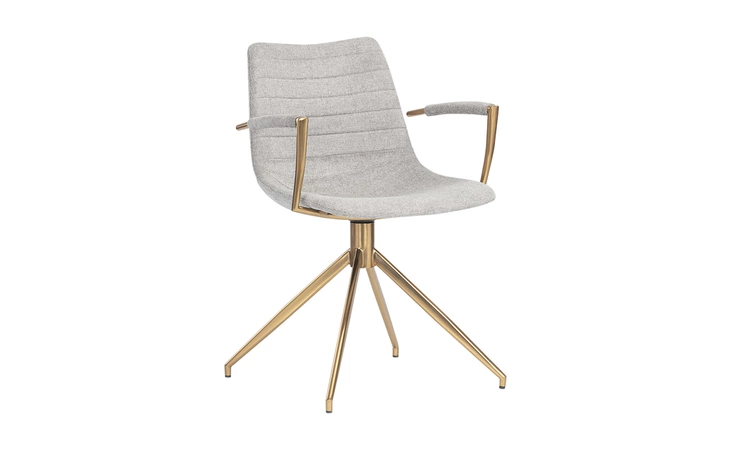  ANDRES SWIVEL DINING ARMCHAIR - BELFAST HEATHER GREY SUNPAN FURNITURE  106208