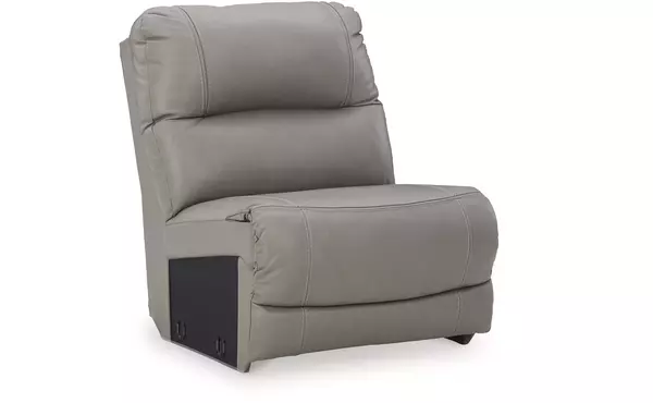 dunleith gray armless chair by ashley