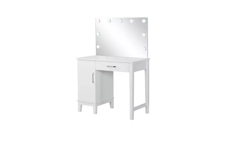 931149 VANITY SET WITH LED LIGHTS WHITE AND DARK GREY COASTER  931149