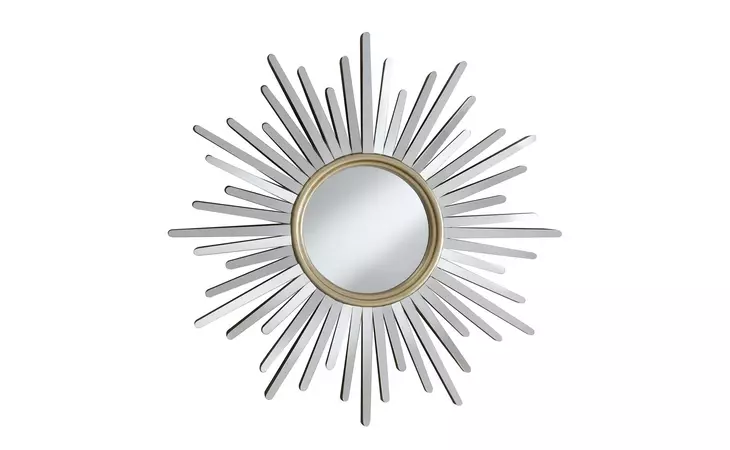 962937 SUNBURST WALL MIRROR CHAMPAGNE AND SILVER COASTER  962937