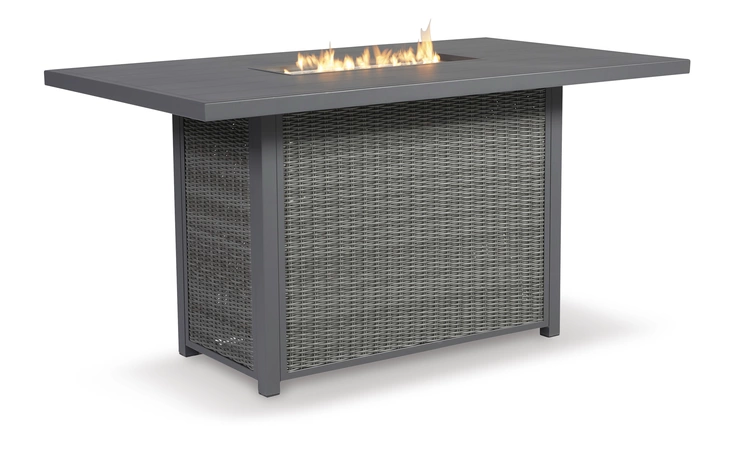 P520-665 Palazzo RECT BAR TABLE W/FIRE PIT
