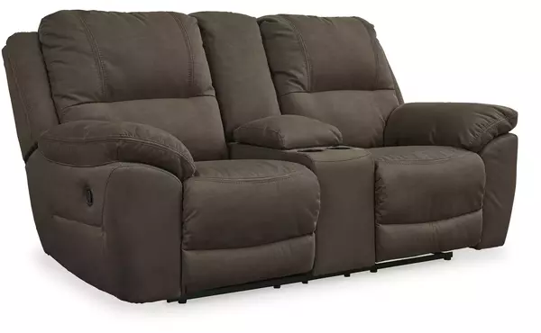 next-gen gaucho espresso dbl rec loveseat w/console by ashley
