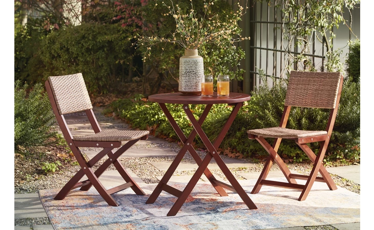 Safari Peak CHAIRS W/TABLE SET (3/CN) ASHLEY Brown/Gray P201-049