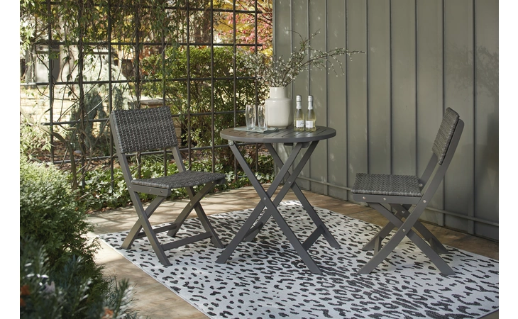 Safari Peak CHAIRS W/TABLE SET (3/CN) ASHLEY Brown/Gray P201-050