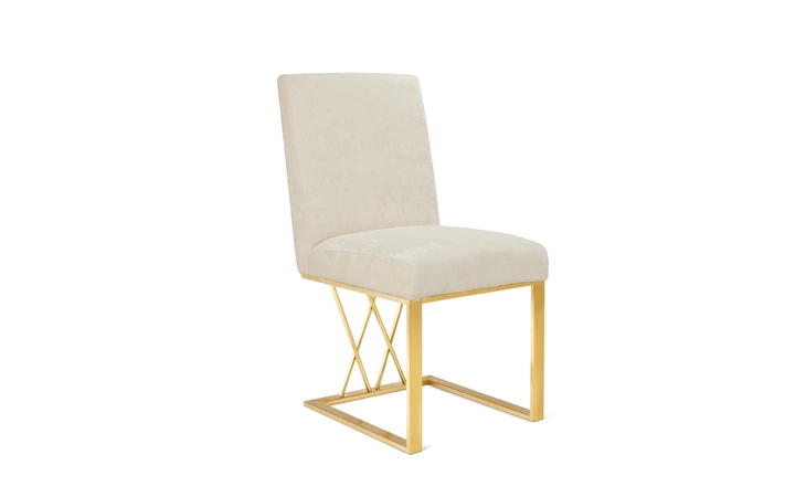 102652 MARTINI DINING CHAIR GY-DC-8101G MORGAN IVORY BRUSHED GOLD FRAME  GY-DC-8101G XCELLA  102652