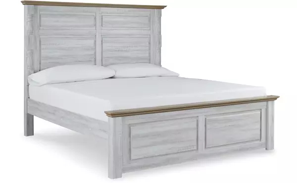 haven bay two-tone king panel footboard by ashley