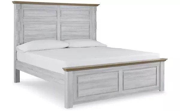 haven bay two-tone king panel rails by ashley