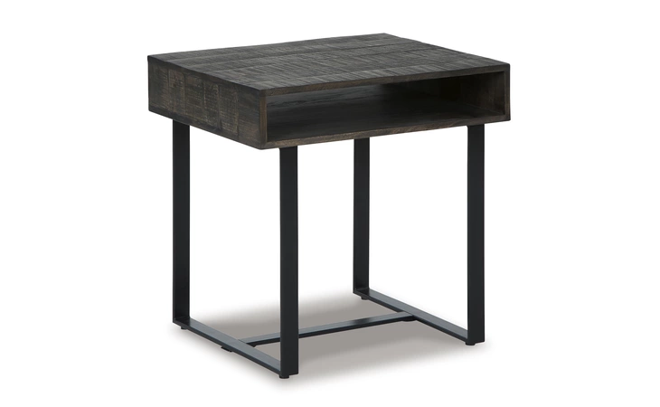 Kevmart RECTANGULAR END TABLE ASHLEY Grayish Brown/Black T828-3