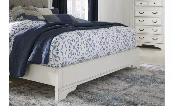 brollyn rustic brown king panel footboard w/rails by ashley