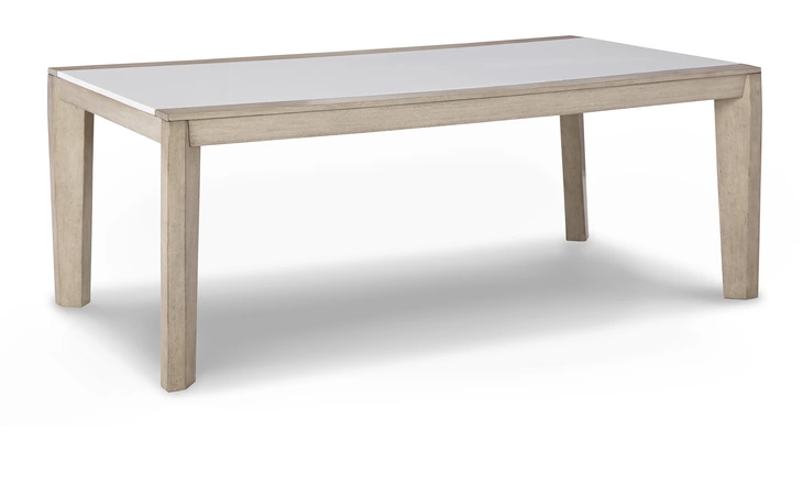 Wendora RECTANGULAR DINING ROOM TABLE ASHLEY Bisque/White D950-25