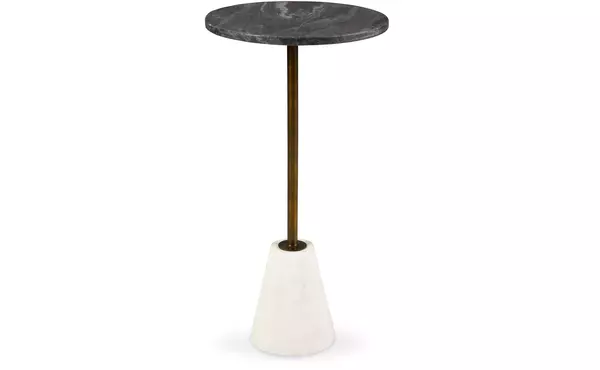 caramont black/white/gold finish accent table by ashley