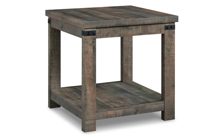 Hollum SQUARE END TABLE ASHLEY Rustic Brown T466-2