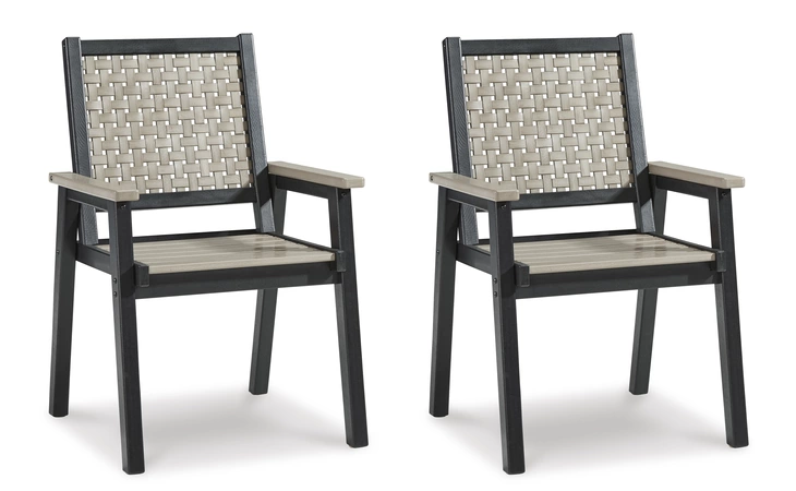 Mount Valley ARM CHAIR (2/CN) ASHLEY Driftwood/Black P384-603A