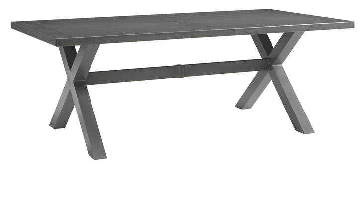 P518-625 Elite Park RECT DINING TABLE W/UMB OPT