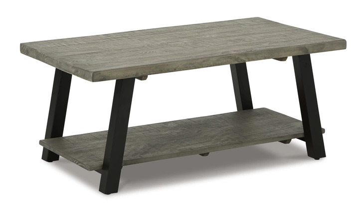 Brennegan RECTANGULAR COFFEE TABLE ASHLEY Gray/Black T323-1