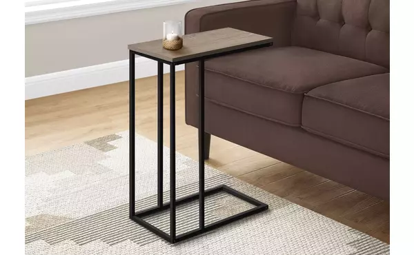 accent table - 25 h - dark taupe - black metal by monarch specialties