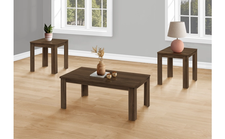 I7862P TABLE SET - 3PCS SET / DARK WALNUT MONARCH SPECIALTIES  I7862P