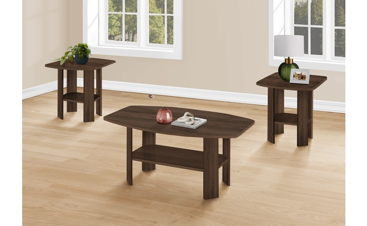 I7872P TABLE SET - 3PCS SET / DARK WALNUT MONARCH SPECIALTIES  I7872P