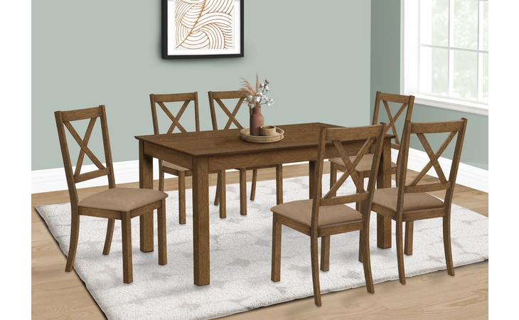 I1314 DINING TABLE - 36 X 60  - BROWN WALNUT MONARCH SPECIALTIES  I1314