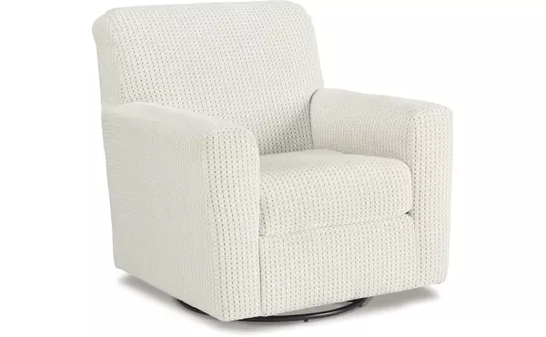 herstow ivory swivel glider accent chair by ashley