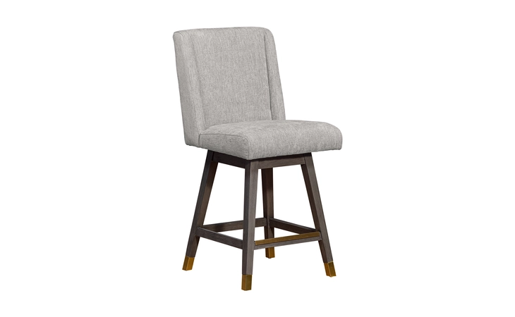 LCCEBAGRYMO26 STANCOSTE SWIVEL COUNTER STOOL IN GRAY OAK WOOD FINISH WITH MOCHA FABRIC ARMEN LIVING  LCCEBAGRYMO26