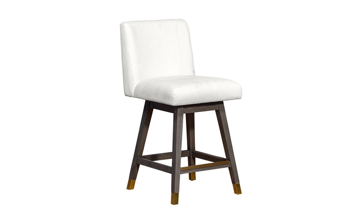 LCIABAGRYPL26  ISABELLA SWIVEL COUNTER STOOL IN GRAY OAK WOOD FINISH WITH PEARL FABRIC